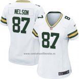 Camiseta NFL Game Mujer Green Bay Packers Nelson Blanco