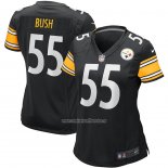 Camiseta NFL Game Mujer Pittsburgh Steelers Devin Bush Negro