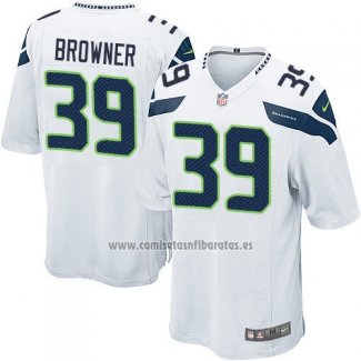 Camiseta NFL Game Nino Seattle Seahawks Browner Blanco