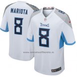 Camiseta NFL Game Tennessee Titans 8 Marcus Mariota 2018 Blanco