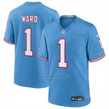 Camiseta NFL Game Tennessee Titans Cameron Ward 2025 NFL Draft First Round Pick Alterno Segunda Azul