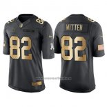Camiseta NFL Gold Anthracite Dallas Cowboys Witten Salute To Service 2016 Negro