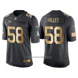Camiseta NFL Gold Anthracite Denver Broncos Miller Salute To Service 2016 Negro