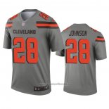 Camiseta NFL Legend Cleveland Browns Kevin Johnson Inverted Gris