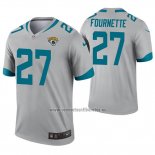 Camiseta NFL Legend Jacksonville Jaguars 27 Leonard Fournette Inverted Gris