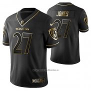 Camiseta NFL Limited Baltimore Ravens Cyrus Jones Golden Edition Negro