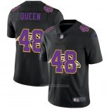 Camiseta NFL Limited Baltimore Ravens Queen Logo Dual Overlap Negro