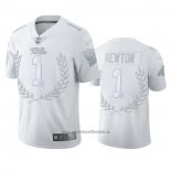 Camiseta NFL Limited Carolina Panthers Cam Newton MVP Blanco