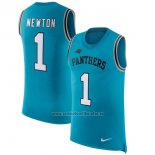 Camiseta NFL Limited Carolina Panthers Sin Mangas 1 Newton Azul
