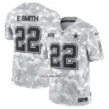 Camiseta NFL Limited Dallas Cowboys Emmitt Smith 2024 Salute To Service Retired Gris
