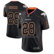 Camiseta NFL Limited Denver Broncos Royce Freeman Negro Color Rush 2018 Lights Out