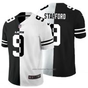 Camiseta NFL Limited Detroit Lions Stafford Black White Split