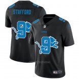 Camiseta NFL Limited Detroit Lions Stafford Logo Dual Overlap Negro