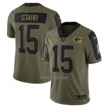 Camiseta NFL Limited Green Bay Packers Bart Starr 2021 Salute To Service Retired Verde