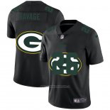 Camiseta NFL Limited Green Bay Packers Savage Logo Dual Overlap Negro
