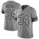 Camiseta NFL Limited Las Vegas Raiders Jackson Team Logo Gridiron Gris