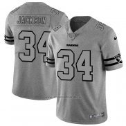 Camiseta NFL Limited Las Vegas Raiders Jackson Team Logo Gridiron Gris