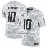 Camiseta NFL Limited Los Angeles Chargers Justin Herbert 2024 Salute To Service Gris