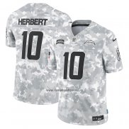 Camiseta NFL Limited Los Angeles Chargers Justin Herbert 2024 Salute To Service Gris