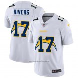 Camiseta NFL Limited Los Angeles Chargers Rivers Logo Dual Overlap Blanco