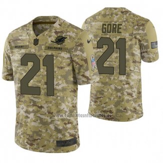 Camiseta NFL Limited Miami Dolphins Frank Gore 2018 Salute To Service Camuflaje