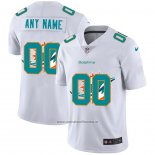 Camiseta NFL Limited Miami Dolphins Personalizada Logo Dual Overlap Blanco