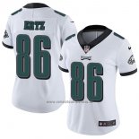 Camiseta NFL Limited Mujer Philadelphia Eagles 86 Ertz Blanco