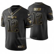 Camiseta NFL Limited New England Patriots Tom Brady Golden Edition Negro