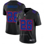 Camiseta NFL Limited New York Giants Barkley Logo Dual Overlap Negro