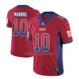 Camiseta NFL Limited New York Giants Eli Manning Rojo 2018 Rush Drift Fashion