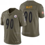 Camiseta NFL Limited Pittsburgh Steelers 90 T.j. Watt 2017 Salute To Service Verde
