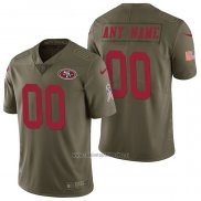 Camiseta NFL Limited San Francisco 49ers Personalizada 2017 Salute To Service Verde