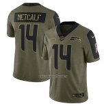 Camiseta NFL Limited Seattle Seahawks Dk Metcalf 2021 Salute To Service Verde