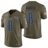 Camiseta NFL Limited Tennessee Titans 8 Marcus Mariota 2017 Salute To Service Verde