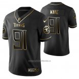 Camiseta NFL Limited Tennessee Titans Cameron Wake Golden Edition Negro
