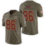 Camiseta NFL Limited Washington Commanders 86 Jordan Reed 2017 Salute To Service Verde