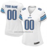 Camiseta NFL Mujer Detroit Lions Personalizada Blanco