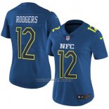 Camiseta NFL Mujer Pro Bowl NFC Rodgers 2017 Azul