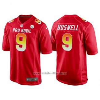 Camiseta NFL Pro Bowl Pittsburgh Steelers 9 Chris Boswell AFC 2018 Rojo