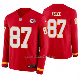 Camiseta NFL Therma Manga Larga Kansas City Chiefs Travis Kelce Rojo