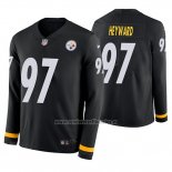 Camiseta NFL Therma Manga Larga Pittsburgh Steelers Cameron Heyward Negro
