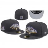 Gorra Baltimore Ravens Unadjustable 59FIFTY 2024 Negro