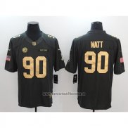 Camiseta NFL Anthracite Pittsburgh Steelers 90 Watt Limited Gold Negro