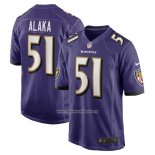 Camiseta NFL Game Baltimore Ravens Otaro Alaka 51 Violeta