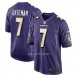 Camiseta NFL Game Baltimore Ravens Rashod Bateman 7 Violeta