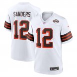 Camiseta NFL Game Cleveland Browns Shedeur Sanders 2025 Draft 2nd Alternate Blanco
