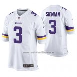 Camiseta NFL Game Minnesota Vikings Trevor Siemian Blanco