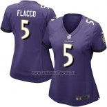 Camiseta NFL Game Mujer Baltimore Ravens Flacco Violeta