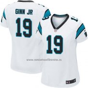 Camiseta NFL Game Mujer Carolina Panthers Ginn Jr Blanco