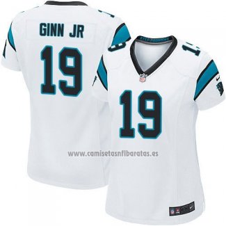 Camiseta NFL Game Mujer Carolina Panthers Ginn Jr Blanco